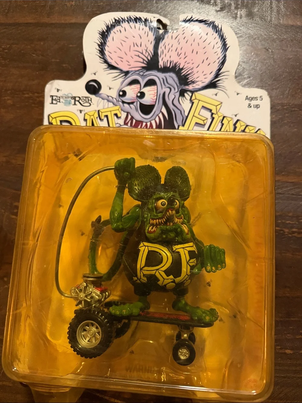 VTG Rat Fink ‘Rat-A-Tude’ Green Collectible Figure by Ed 'Big Daddy' Roth -